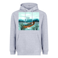 Heather Grey the lake is my happy place Heavyweight Hoodie - TumblerDesignByShophia