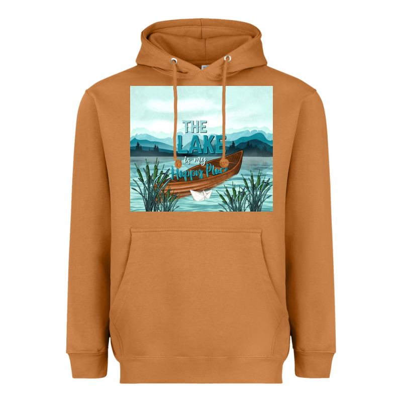 The Lake Is My Happy Place Heavyweight Hoodie by TumblerDesignByShophia | Teevron