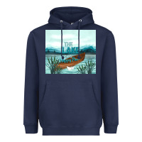 Navy the lake is my happy place Heavyweight Hoodie - TumblerDesignByShophia