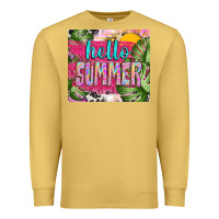 Antique Gold hello summer with cowhide Premium Sweatshirt - TumblerDesignByShophia