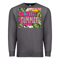 Charcoal Heather hello summer with cowhide Premium Sweatshirt - TumblerDesignByShophia