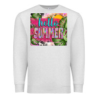Oatmeal Heather hello summer with cowhide Premium Sweatshirt - TumblerDesignByShophia