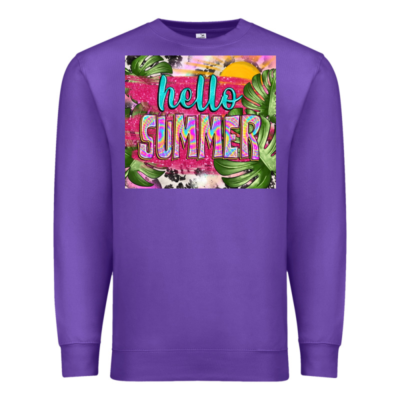Hello Summer With Cowhide Premium Sweatshirt by TumblerDesignByShophia | Teevron