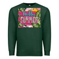 Sports Green hello summer with cowhide Premium Sweatshirt - TumblerDesignByShophia