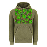 Vintage Olive Saint Patricks Day Shamrock And Leopard Vintage Hoodie - RanaPortraitStore