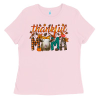 Bubblegum Pink thankful mama sheep Ladies Tee - RacoonDesign