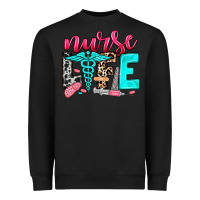 Black nurse life Heavyweight Sweatshirt - NancyCooperArtShop