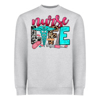 Heather Grey nurse life Heavyweight Sweatshirt - NancyCooperArtShop