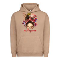 Pigment Burro nail queen messy bun with crown bbs Urban Hoodie - BundleAndBundleShop