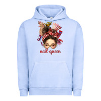 Nail Queen Messy Bun With Crown Bbs Urban Hoodie | Teevron