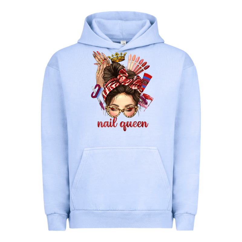 Nail Queen Messy Bun With Crown Bbs Urban Hoodie by BundleAndBundleShop | Teevron