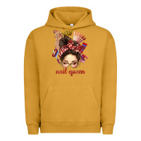 Pigment Peanut Butter nail queen messy bun with crown bbs Urban Hoodie - BundleAndBundleShop