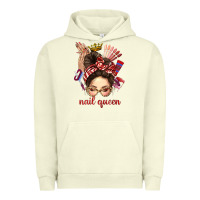 Pigment Pistachio nail queen messy bun with crown bbs Urban Hoodie - BundleAndBundleShop