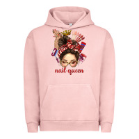 Pigment Salmon nail queen messy bun with crown bbs Urban Hoodie - BundleAndBundleShop