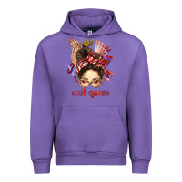 Tulip nail queen messy bun with crown bbs Urban Hoodie - BundleAndBundleShop