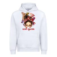 White nail queen messy bun with crown bbs Urban Hoodie - BundleAndBundleShop