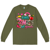 Army Green little miss third grade Long Sleeve Tee - NancyCooperArtShop