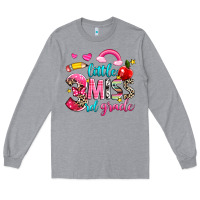Heather Grey little miss third grade Long Sleeve Tee - NancyCooperArtShop