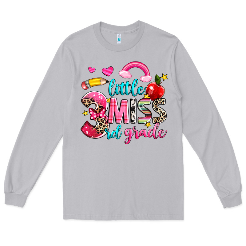 Little Miss Third Grade Long Sleeve Tee by NancyCooperArtShop | Teevron