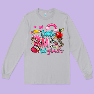 Little Miss Third Grade Long Sleeve Tee Designed By Nancycooperartshop