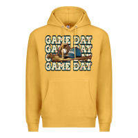 Mustard game day baseball Premium Hoodie - HowdyJamesFarm