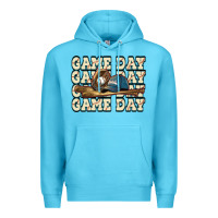 Ocean Blue game day baseball Premium Hoodie - HowdyJamesFarm