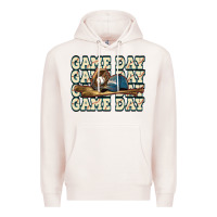 Pale Pink game day baseball Premium Hoodie - HowdyJamesFarm