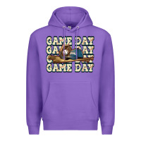 Purple game day baseball Premium Hoodie - HowdyJamesFarm