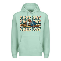 Seafoam game day baseball Premium Hoodie - HowdyJamesFarm