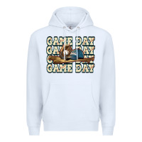 White game day baseball Premium Hoodie - HowdyJamesFarm