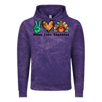 Cloud Purple peace love thankful turkey Vintage Hoodie - Jasminsmagicworld