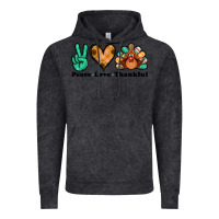 Vintage Black peace love thankful turkey Vintage Hoodie - Jasminsmagicworld