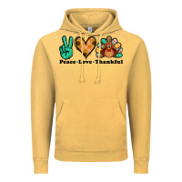 Vintage Mustard peace love thankful turkey Vintage Hoodie - Jasminsmagicworld