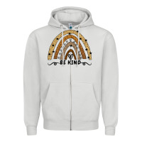Dove Grey Be Kind Rainbow Zipper Hoodie - Bettercallsaul