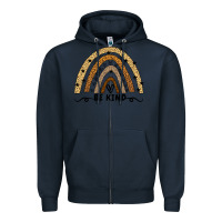 Navy Be Kind Rainbow Zipper Hoodie - Bettercallsaul