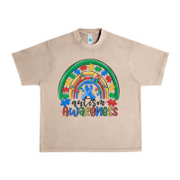 French Oak autism awareness rainbow Urban Heavy Tee - MaliasSmallBusiness
