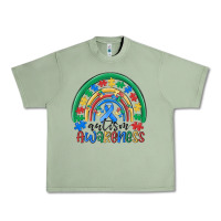 Oil Green autism awareness rainbow Urban Heavy Tee - MaliasSmallBusiness
