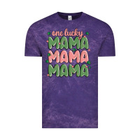 Cloud Purple one lucky mama Vintage Tee - MaliasSmallBusiness