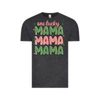 Vintage Black one lucky mama Vintage Tee - MaliasSmallBusiness