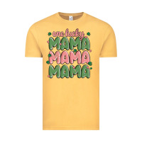 Vintage Mustard one lucky mama Vintage Tee - MaliasSmallBusiness