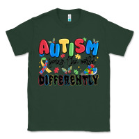 Sports Green autism seeing the world differently Classic Tee - MaliasSmallBusiness