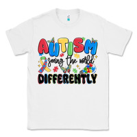 White autism seeing the world differently Classic Tee - MaliasSmallBusiness