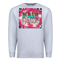 Heather Grey hair hustler with elements Premium Sweatshirt - TumblerDesignByShophia