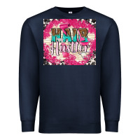 Navy hair hustler with elements Premium Sweatshirt - TumblerDesignByShophia