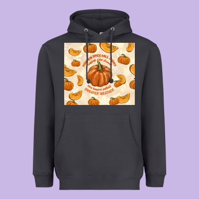 Pumpkin Spice Fall Leaves Heavyweight Hoodie Designed By Tumblerdesignbyshophia