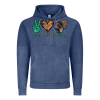 Vintage Denim peace love thanksgiving Vintage Hoodie - Jasminsmagicworld