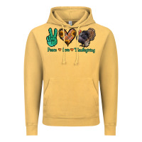 Vintage Mustard peace love thanksgiving Vintage Hoodie - Jasminsmagicworld
