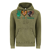 Vintage Olive peace love thanksgiving Vintage Hoodie - Jasminsmagicworld