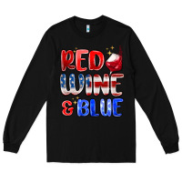 Black red wine and blue Long Sleeve Tee - MaliasSmallBusiness