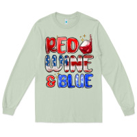 Matcha red wine and blue Long Sleeve Tee - MaliasSmallBusiness